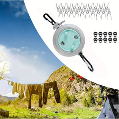 Adjustable Portable Clothesline Cord for Camping Laundry Dry Rope