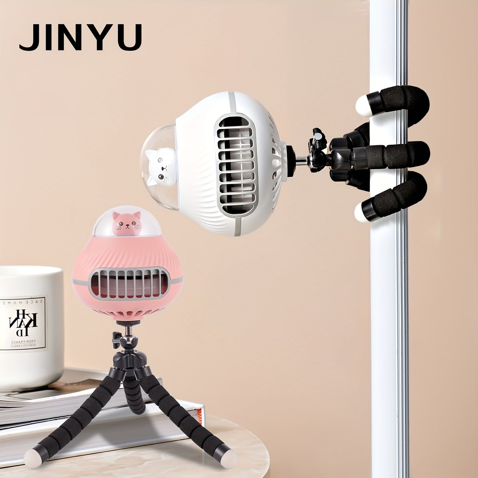 USB Stroller Clip Fan Small Night Light Octopus Small Fan