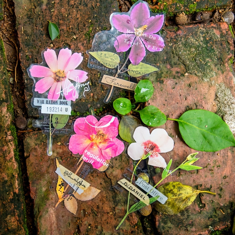 Botanical Dried Flower Stickers Collection