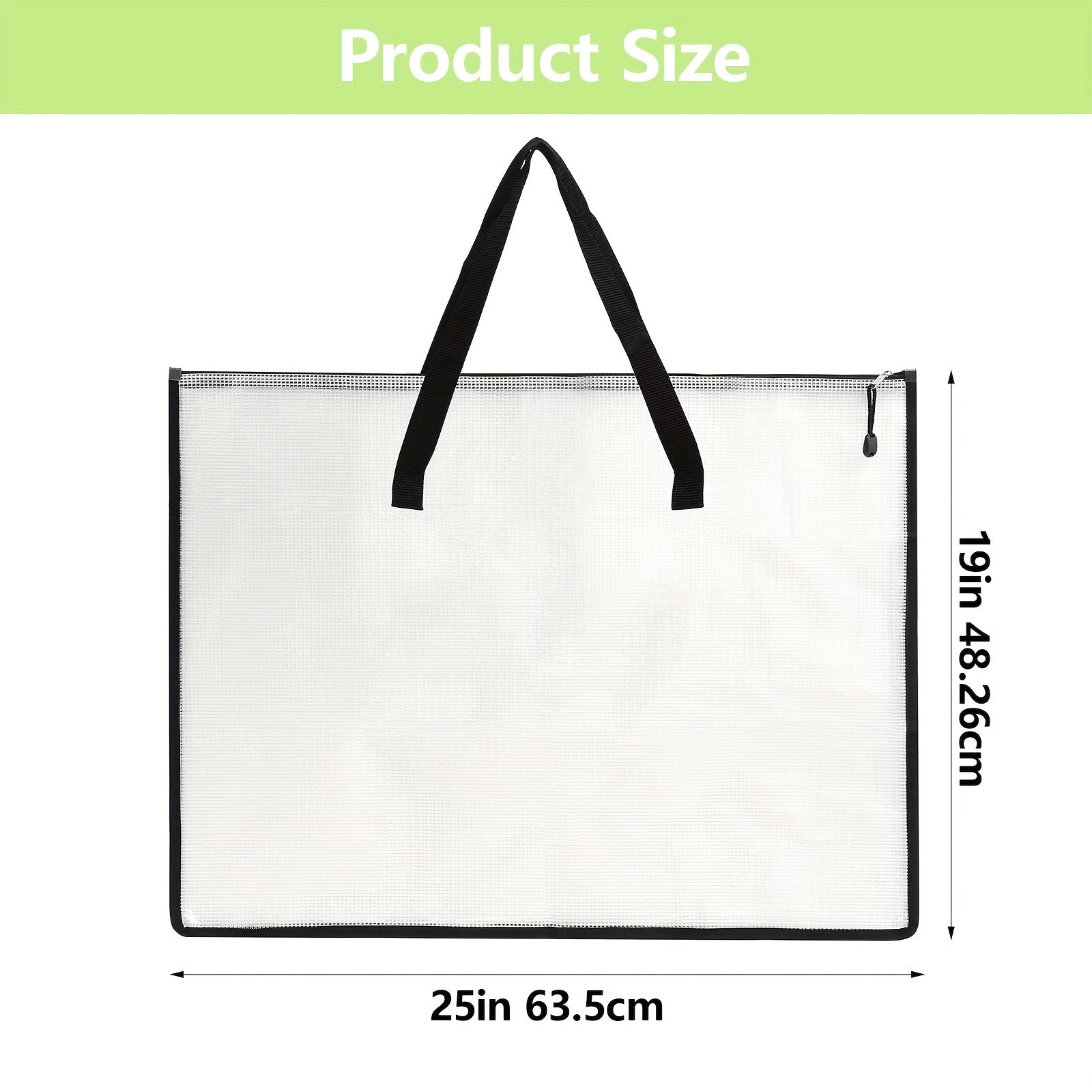 4pcs Artwork Bag Artwork Organizer Zipper Handle Posters Scrapbooking