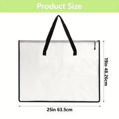 4pcs Artwork Bag Artwork Organizer Zipper Handle Posters Scrapbooking
