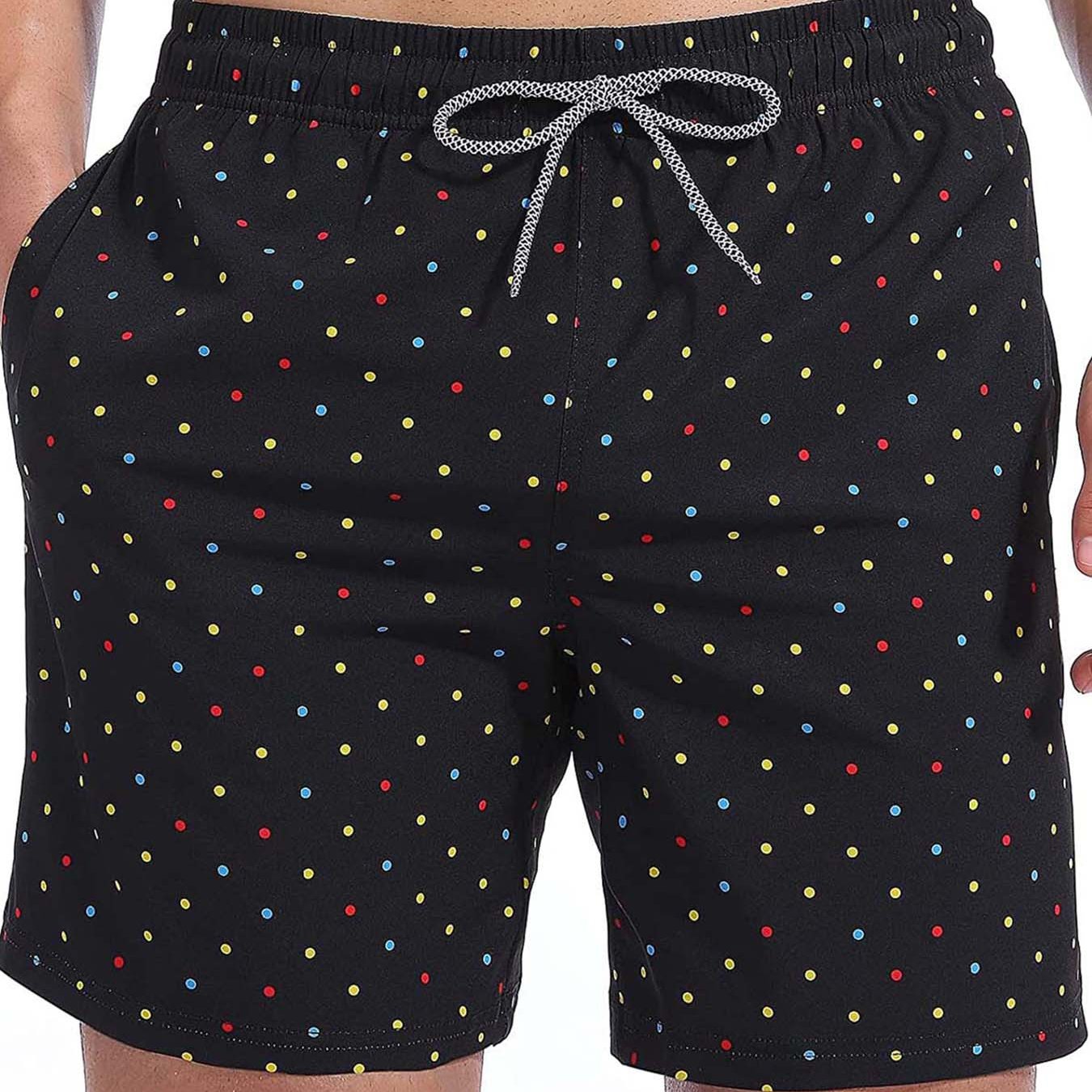 Cupid Bow Print Shorts Elastic Waist Drawstring Men's Lounge Shorts