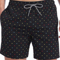 Cupid Bow Print Shorts Elastic Waist Drawstring Men's Lounge Shorts