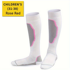 Winter Skiing Socks for Kids - Thick Long Socks for Skiing, Riding
