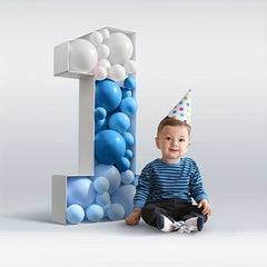 70cm Number Shaped Balloon Box Plastic Multifunction Balloon Storage Box