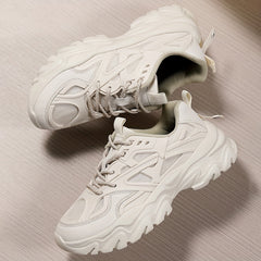 Women's Platform Sports Shoes Mesh Breathable Lace Up Sneakers