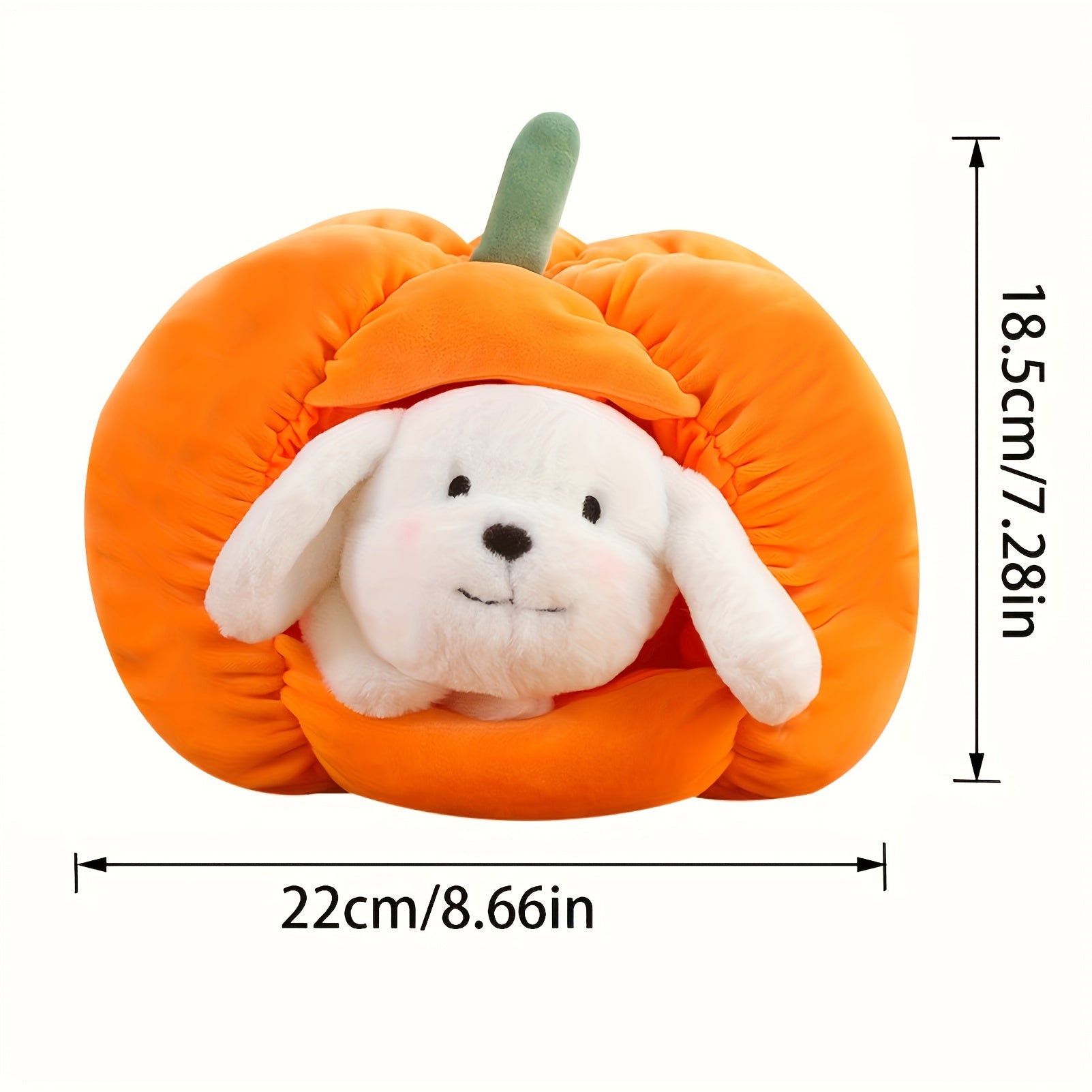 Dog & Cat Pumpkin House Plush Toys Soft Halloween Stuffed Animals