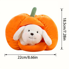 Dog & Cat Pumpkin House Plush Toys Soft Halloween Stuffed Animals