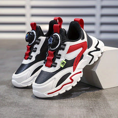 Boy's Chunky Shoes with Rotating Buckle and Soft Sole