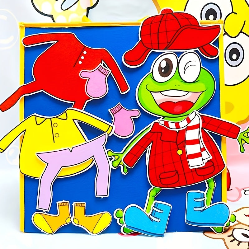 13pcs Large Size Froggy Gets Dressed Felt Storybook Set