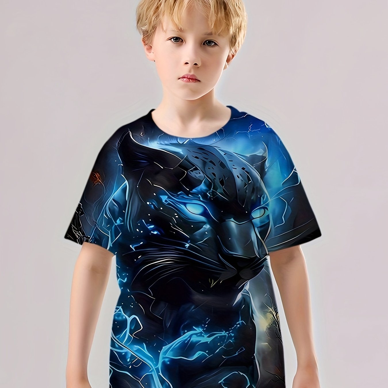 Boys' 3D Animal Graphic T Shirt Active Summer Fun