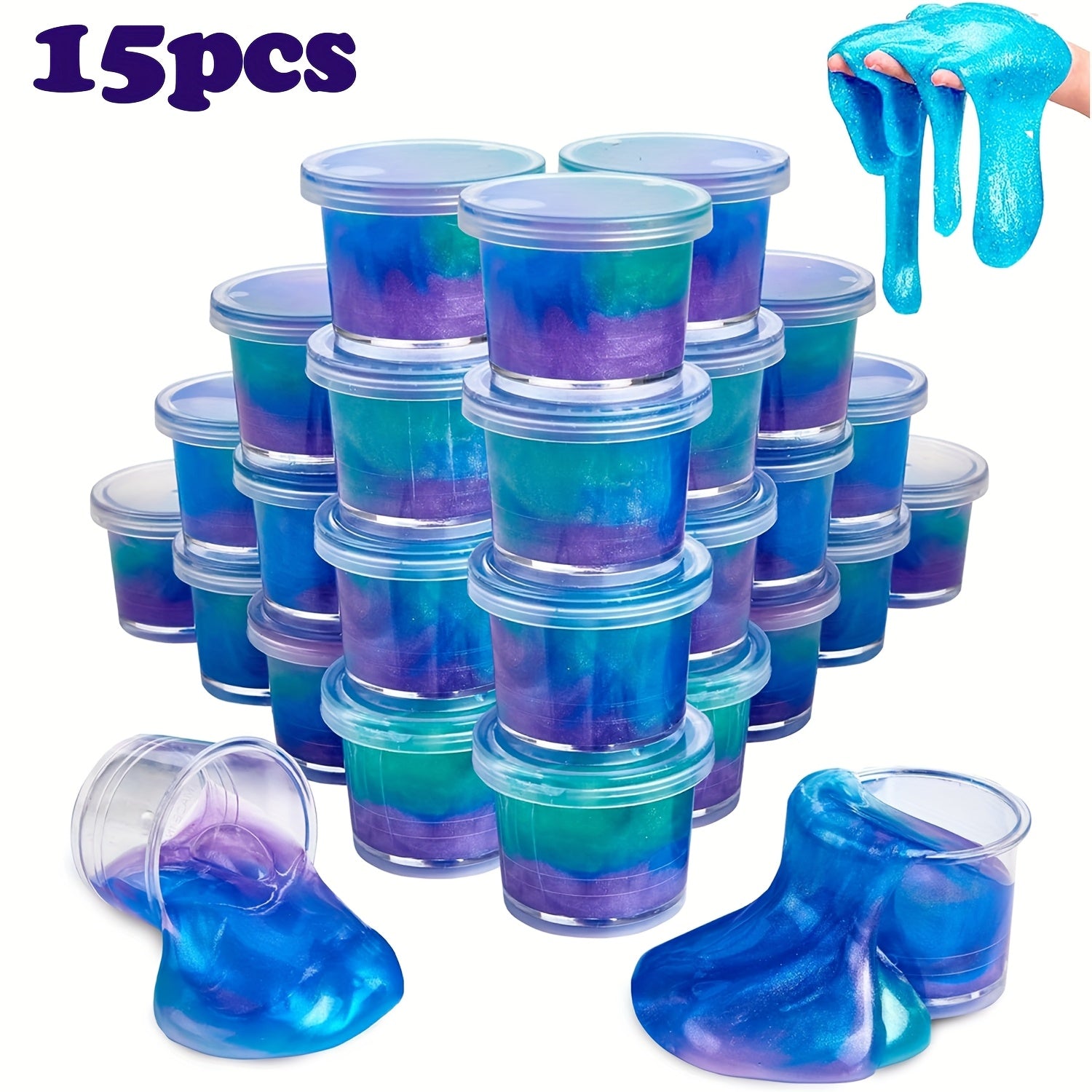 Mini Galaxy Slime 30pcs Mermaid Slime Party Favors Soft Sludge Toy