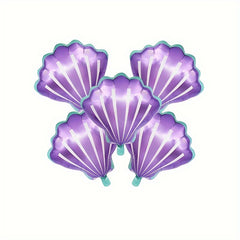5pcs Shell Shape Aluminum Film Balloon Birthday Party Decoration