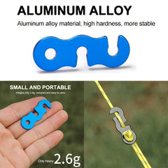 Aluminum Tent Wind Rope Tensioners Camping Tent Cord Buckle Outdoor Accessories