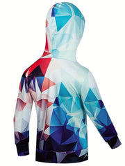 Unisex Kid's Geometry Graphic Hoodie Casual Hooded Sweatshirt