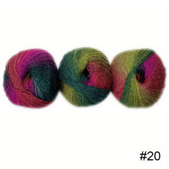 3pcs 100% Wool Colored Yarn for Knitting Crochet Scarf Sweater 150g