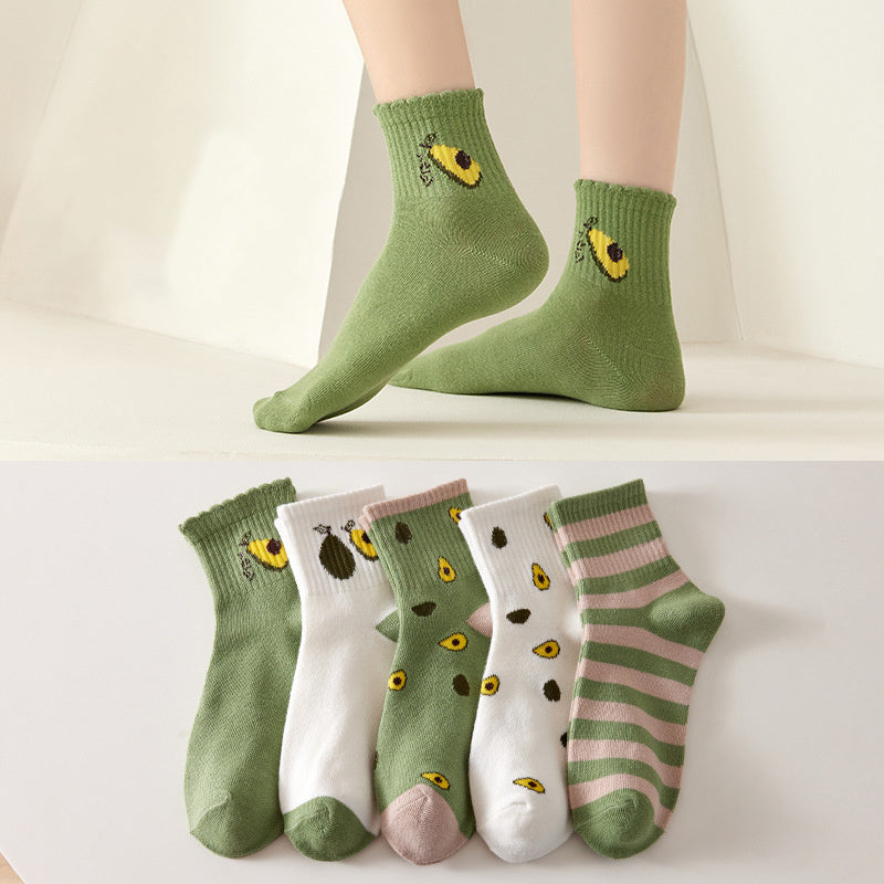 Avocado Print Socks Women's Comfy Stockings & Hosiery