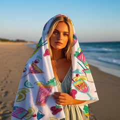 Tropical Drinks Lightweight Polyester Blanket - Ideal for Napping