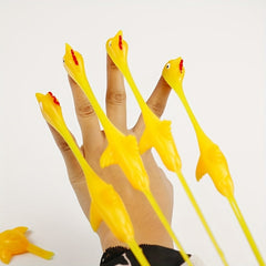 Rubber Chicken Finger Slingshot Toy for Kids & Adults No Batteries Needed