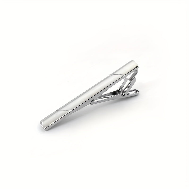 Men's Tie Clip Copper Striped Tie Clip