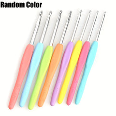 8pcs Crochet Hooks Set Ergonomic Handles Aluminum Hooks 2.5mm-6mm