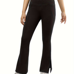 High Waist Split Flare Pants Tummy Control Stretch Bootcut Leggings
