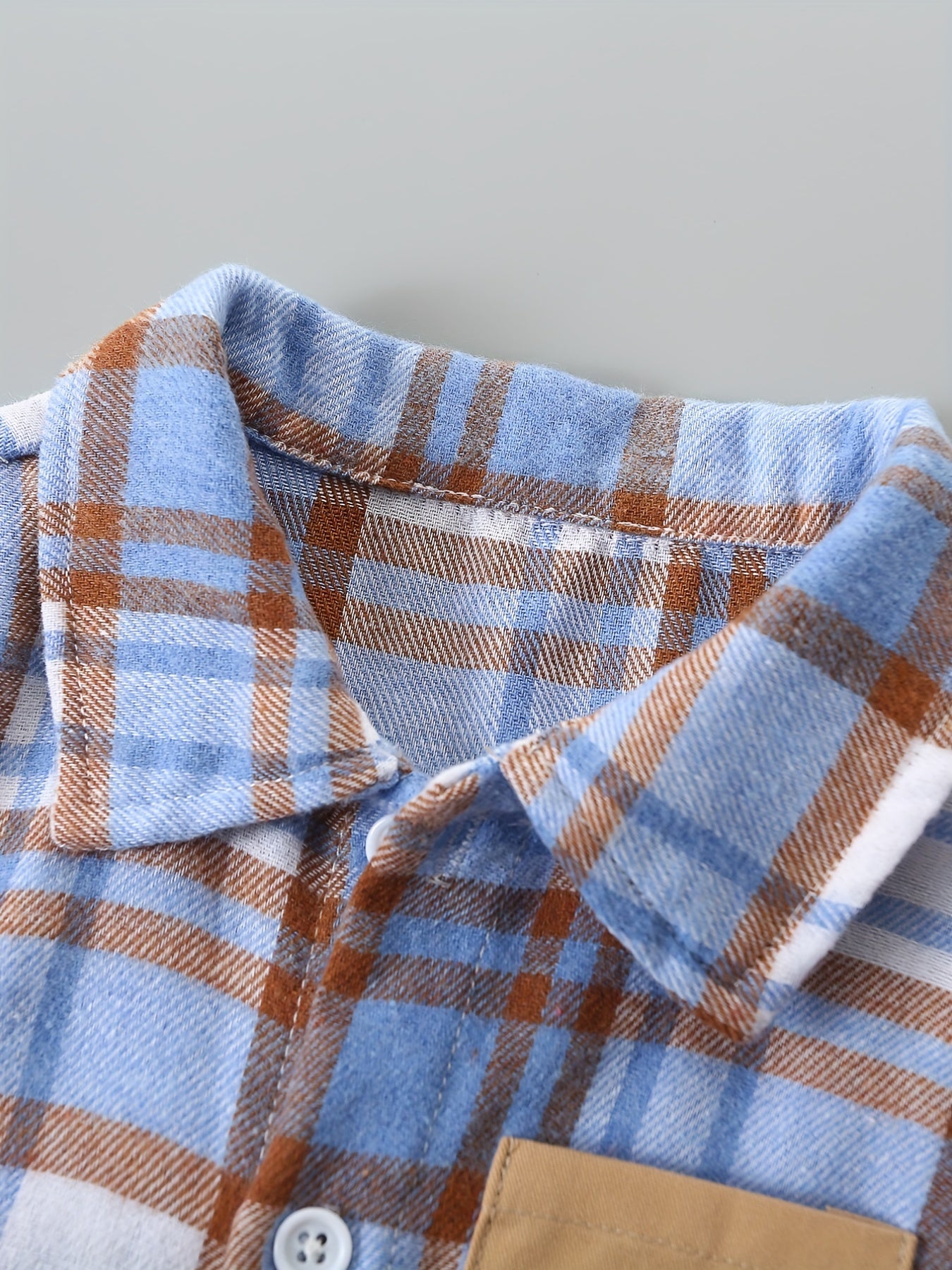 Handsome Baby Boys Plaid Shirt Pants Set Long Sleeve Top Trousers 2pcs
