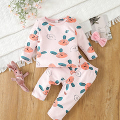 Baby Girl Cartoon Graphic Pajama Set