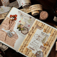 2m Vintage English Sticker Washi Tape DIY Roll