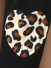 2pcs Toddler Girls Leopard Top & Pants Set
