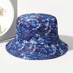 Multicolor Cartoon Print Bucket Hat Reversible Sunshade Basin Hats