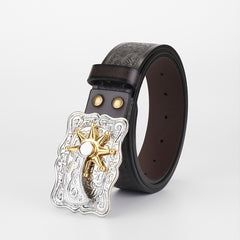 Men's Casual Brown PU Leather Belt