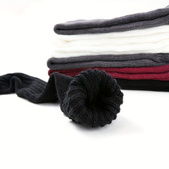2 Pairs Knitted Thigh High Warm Socks Women's Stockings & Hosiery