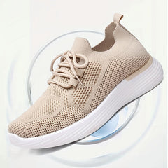 Women's Breathable Knit Sports Shoes Low Top Running Trainers