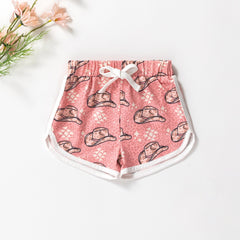 Baby Girls Hat & Graphic Print Shorts Set for Summer