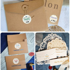 100pcs Thank You Stickers - 5 Cute Designs for DIY Decoration