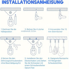 Stainless Steel Swing Hanger Hook Rotate High Strength Indoor Outdoor