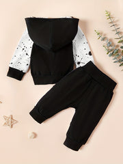 2pcs Baby Boy's Skull Ghost Halloween Costume Set