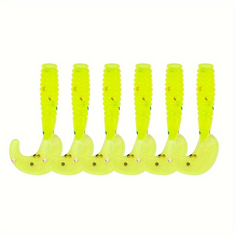 10pcs Soft Lure Twister Tail Fishing Bait Fishing Tackle