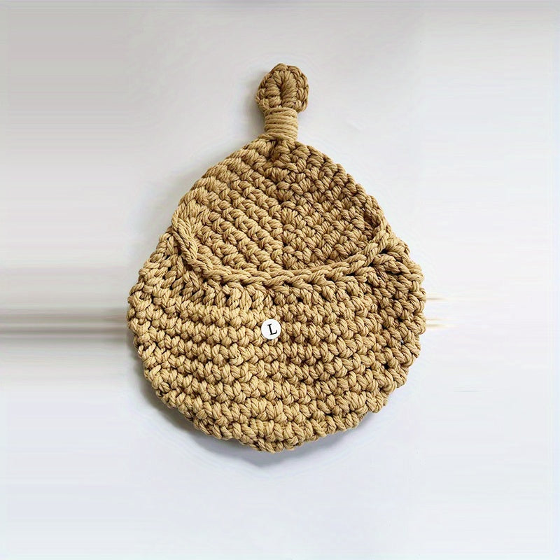 Bohemian Style Woven Teardrop Wall Basket