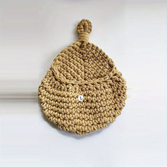 Bohemian Style Woven Teardrop Wall Basket