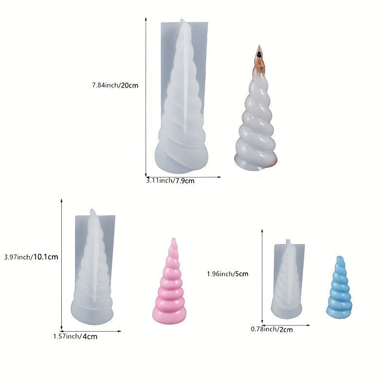 3D Unicorn Horn Silicone Mold For DIY Home Decor