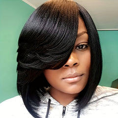 Synthetic Bob Wig Short Side Part Daily Use