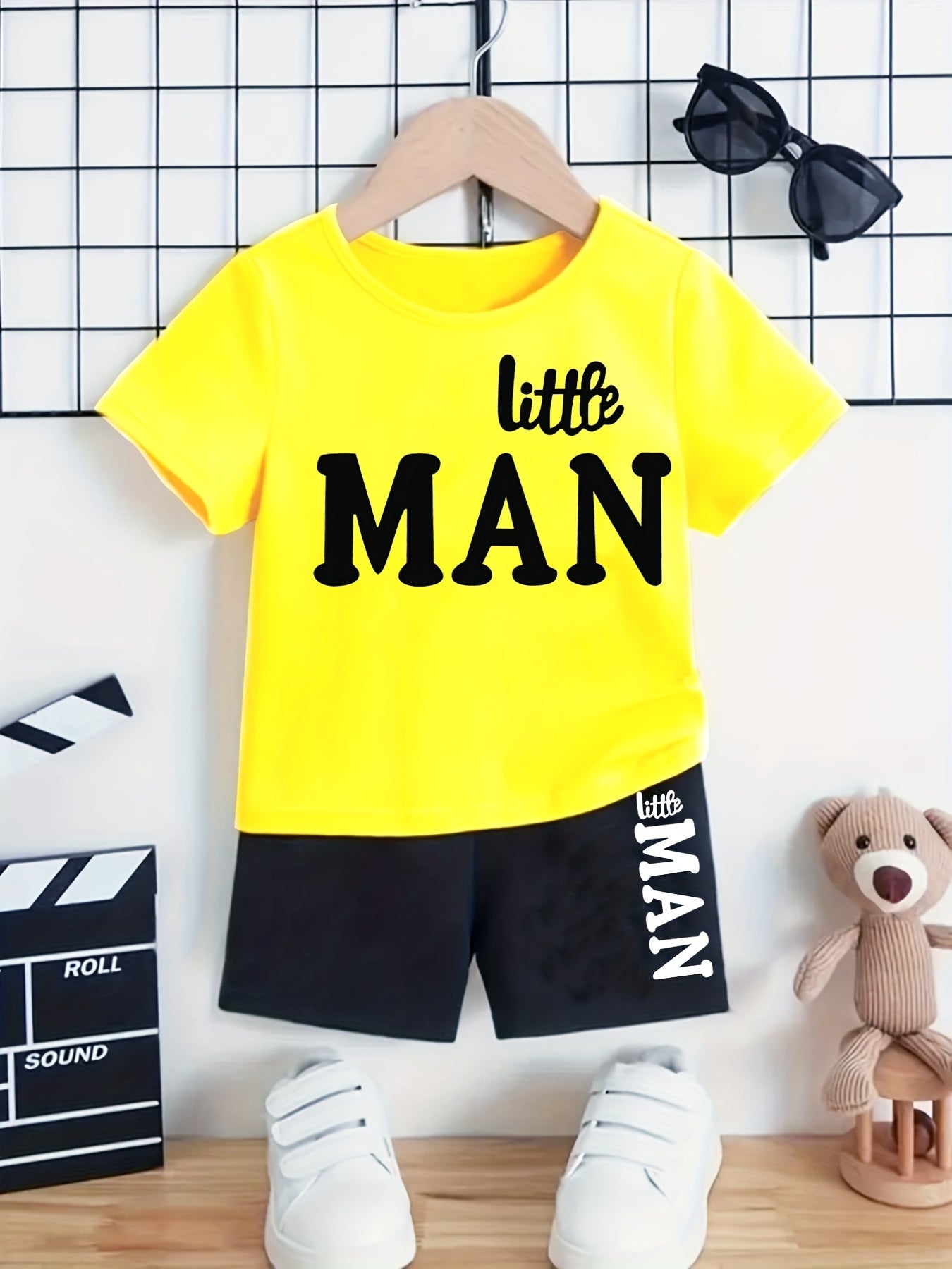 Boy's LITTLE MAN 2pc T-shirt & Shorts Set