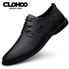 CLOHOO Men's Leather Dress Shoes
