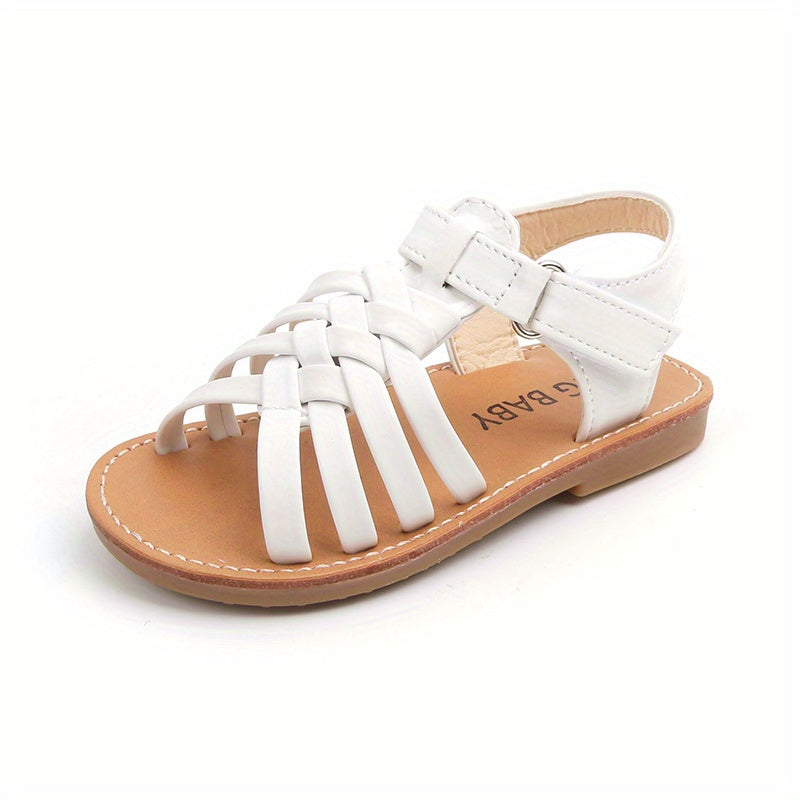 Girls' Stripy Open Toe Platform Sandals for Spring