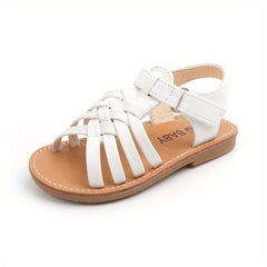Girls' Stripy Open Toe Platform Sandals for Spring