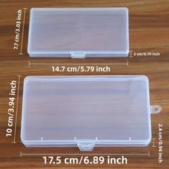 4pcs Transparent Storage Box Flip Case Organizer Jewelry Container