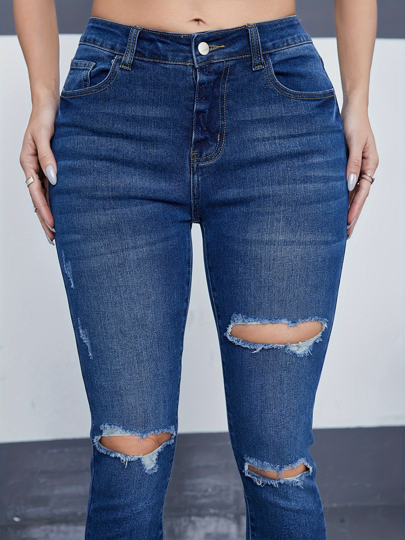 Casual Jeans Women's Plus High Rise Skinny Jeans