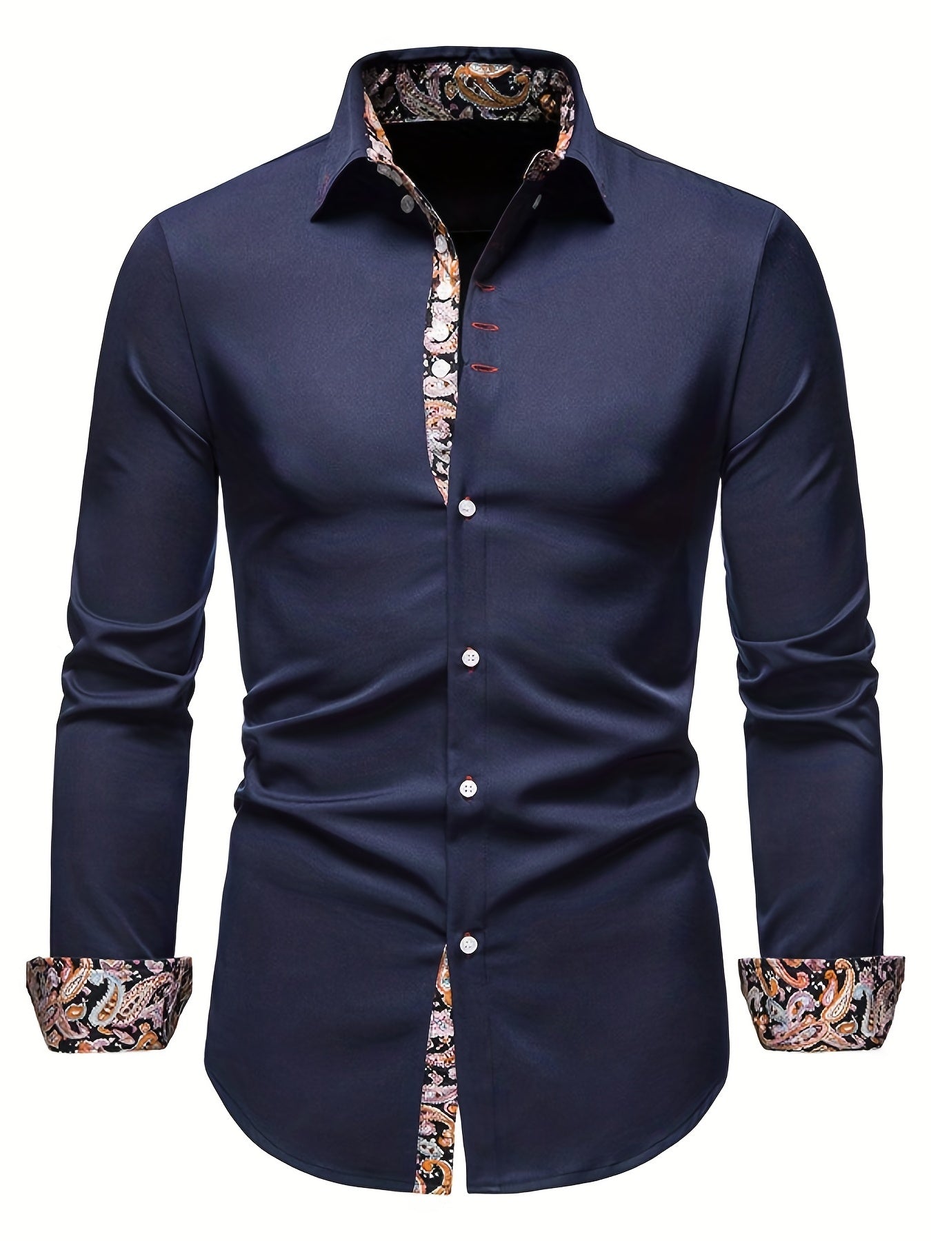 Paisley Binding Men's Button Up Shirt